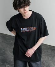 HUF ハフ オーバーサイズ ポケット プリント アソート半袖コットンTシャツ 15911