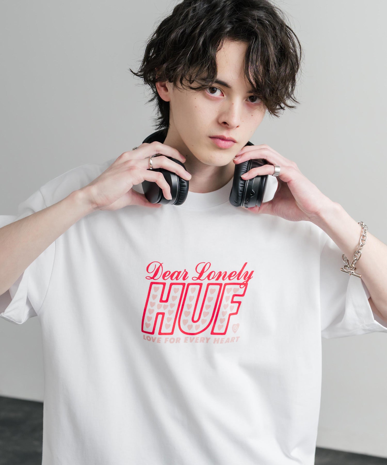 HUF ハフ オーバーサイズ ポケット プリント アソート半袖コットンTシャツ 15911