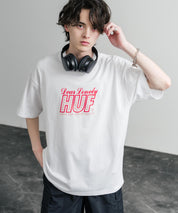 HUF ハフ オーバーサイズ ポケット プリント アソート半袖コットンTシャツ 15911
