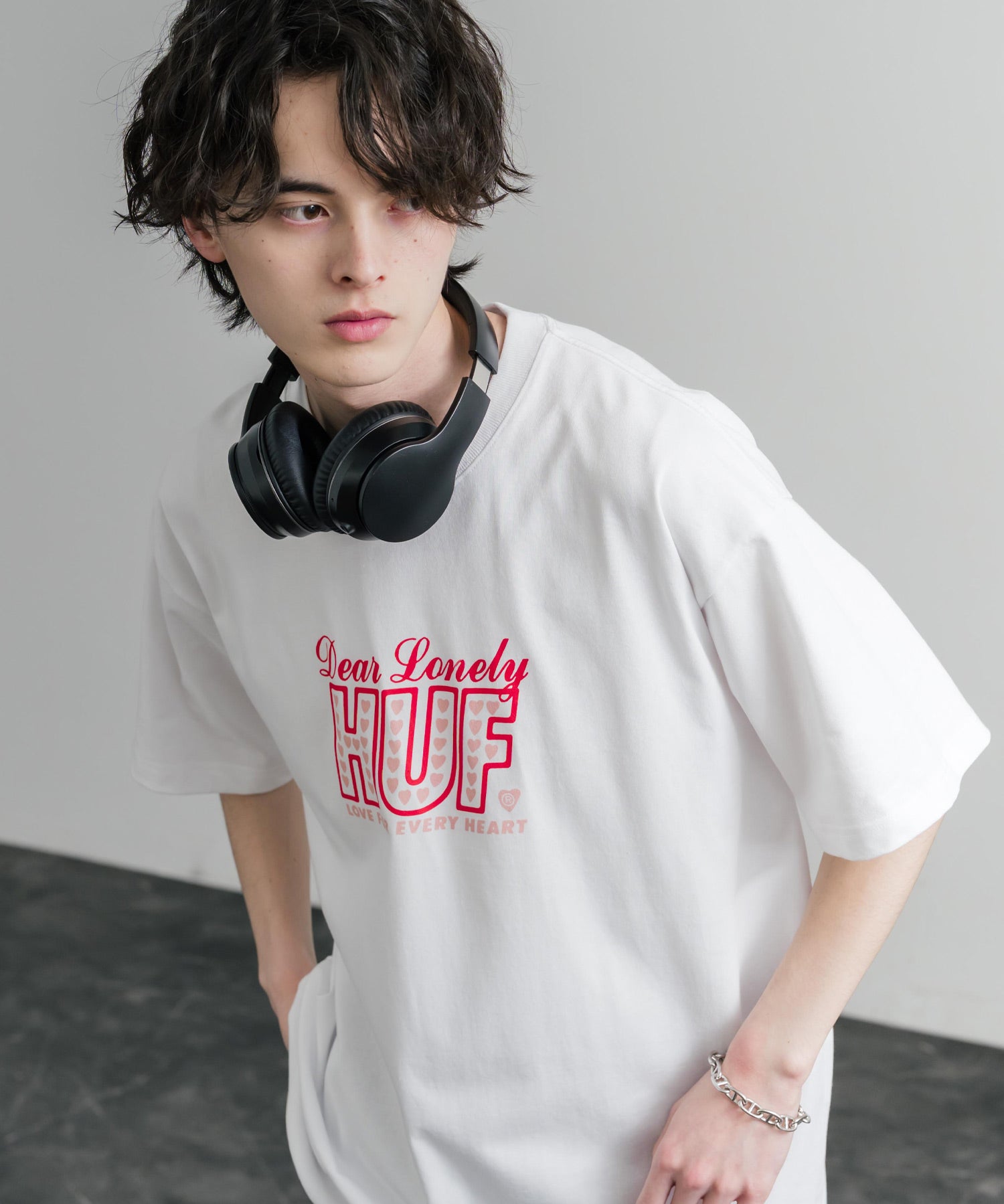 HUF ハフ オーバーサイズ ポケット プリント アソート半袖コットンTシャツ 15911