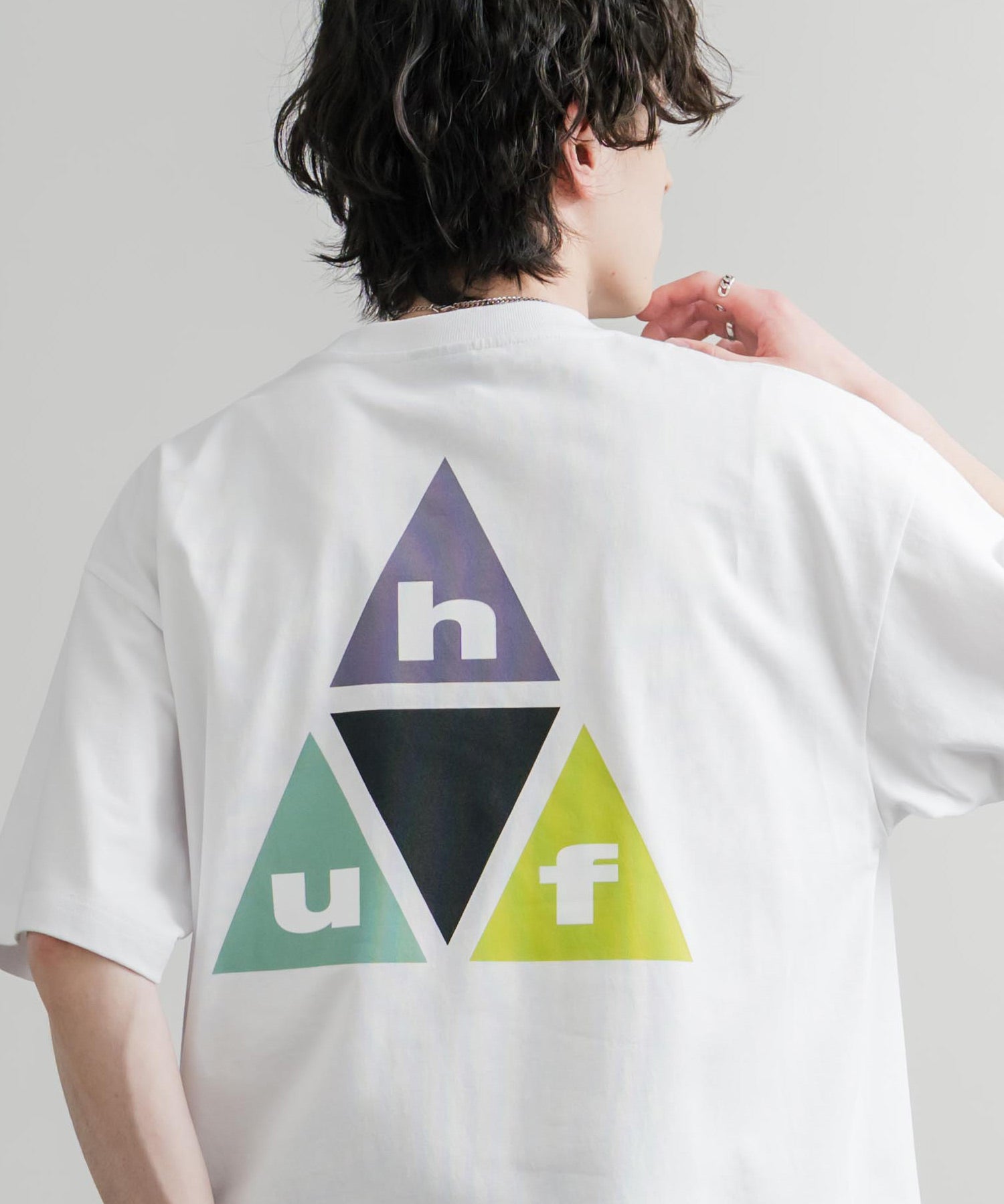HUF ハフ オーバーサイズ ポケット プリント アソート半袖コットンTシャツ 15911