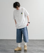 HUF ハフ オーバーサイズ ポケット プリント アソート半袖コットンTシャツ 15911