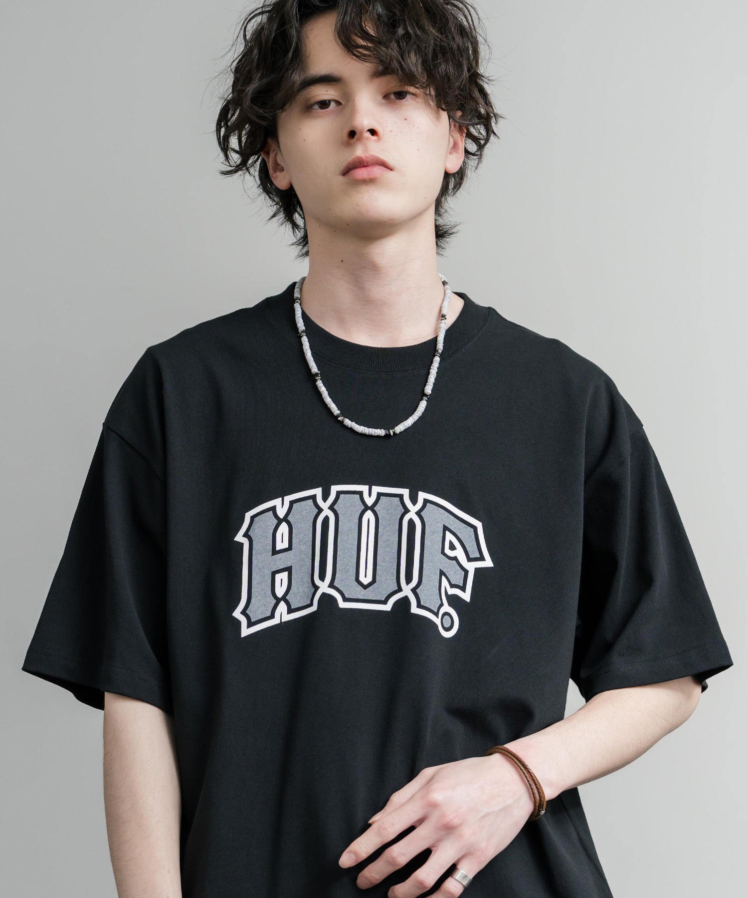 HUF ハフ オーバーサイズ ポケット プリント アソート半袖コットンTシャツ 15911