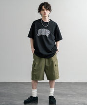 HUF ハフ オーバーサイズ ポケット プリント アソート半袖コットンTシャツ 15911
