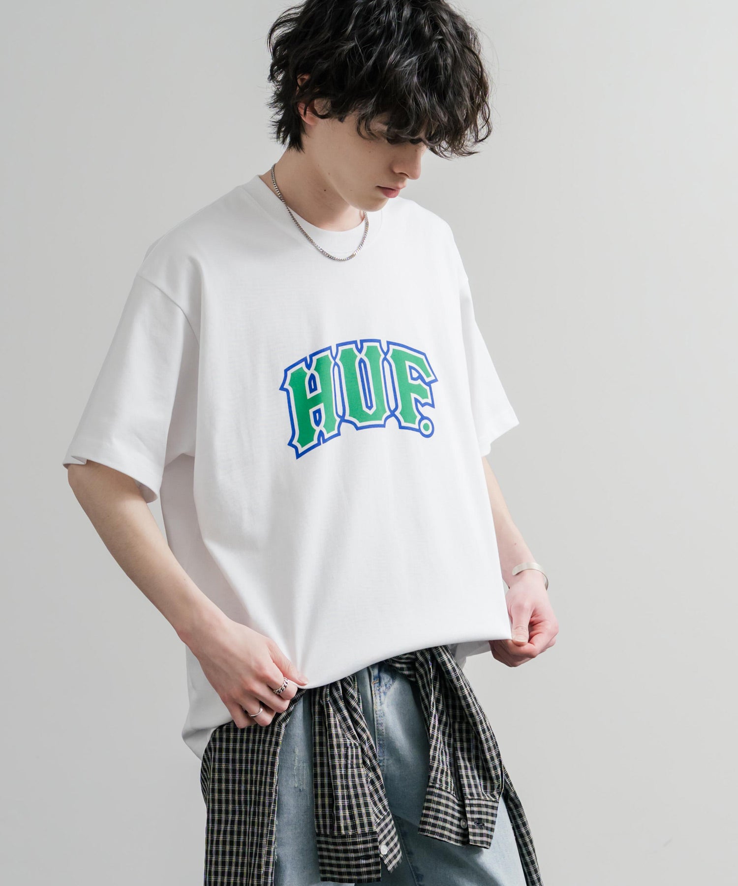 HUF ハフ オーバーサイズ ポケット プリント アソート半袖コットンTシャツ 15911