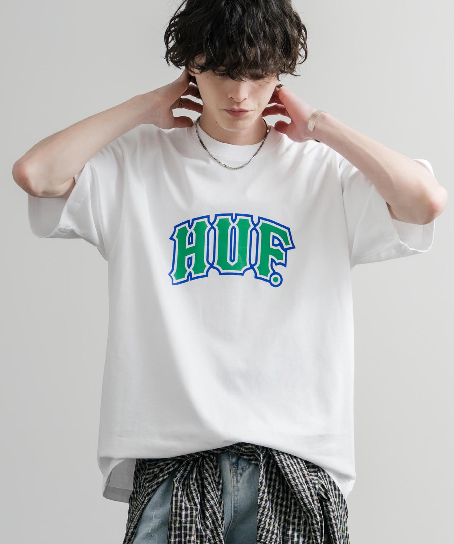 HUF ハフ オーバーサイズ ポケット プリント アソート半袖コットンTシャツ 15911