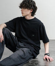 HUF ハフ オーバーサイズ ポケット プリント アソート半袖コットンTシャツ 15911