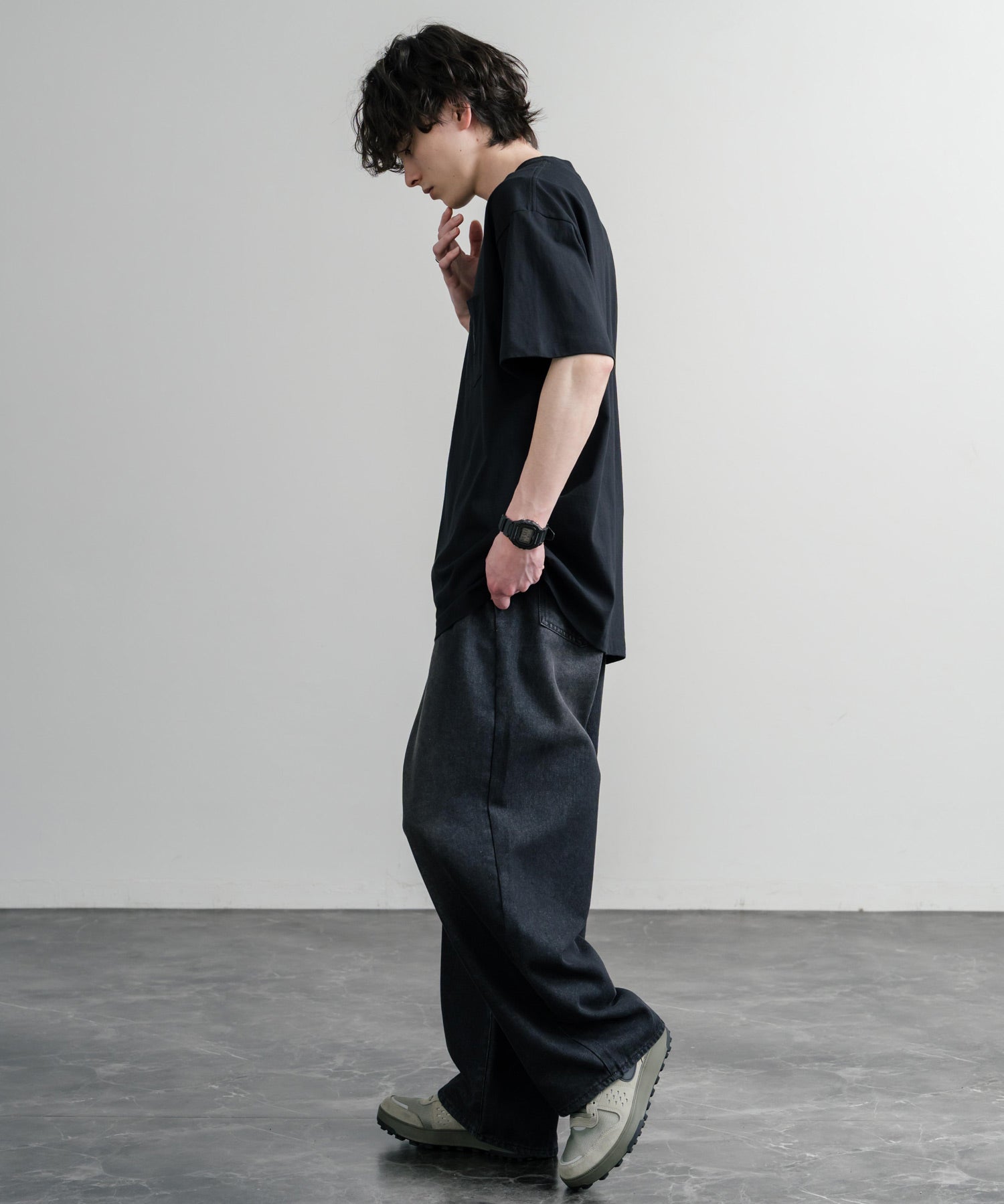 HUF ハフ オーバーサイズ ポケット プリント アソート半袖コットンTシャツ 15911