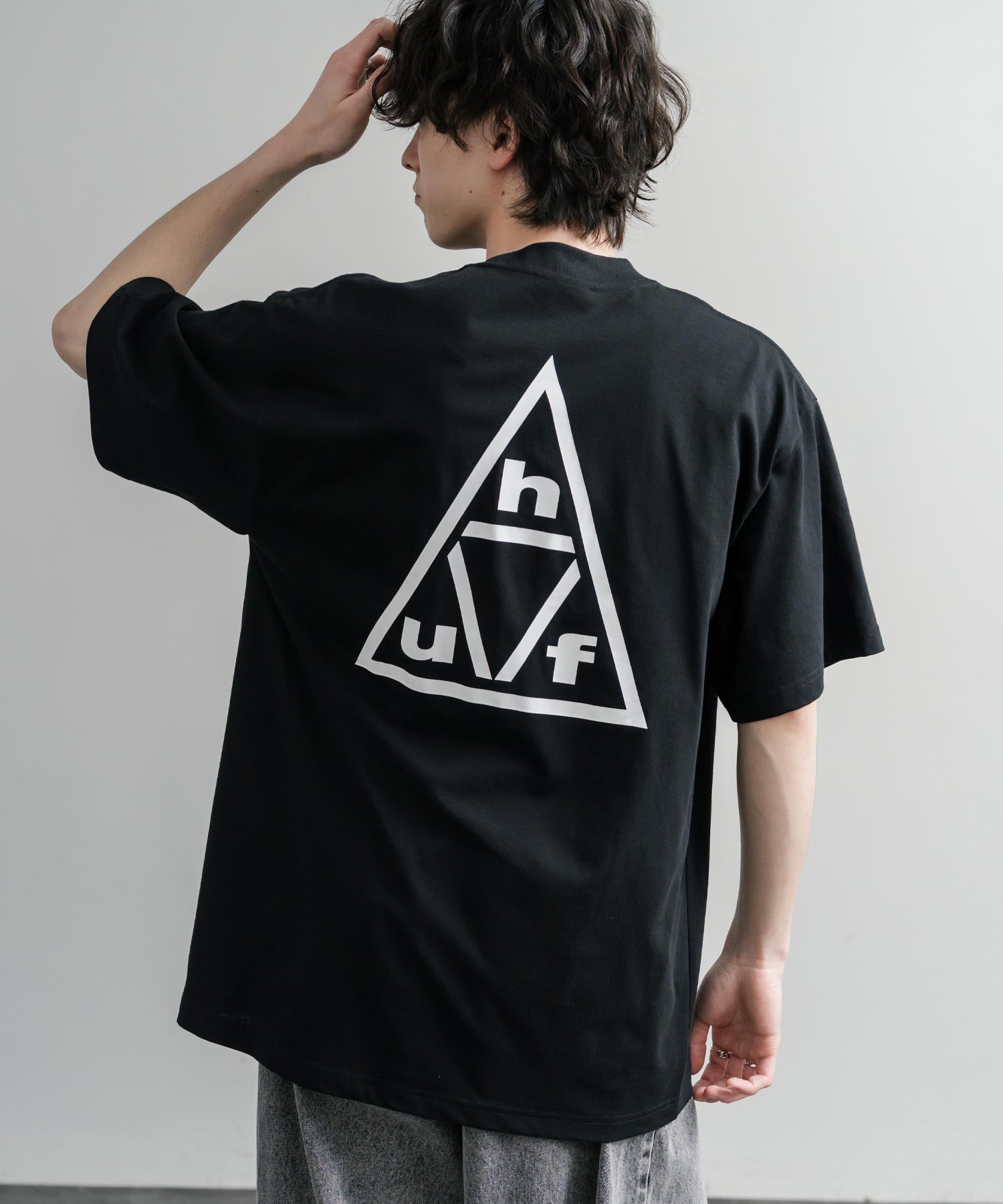 HUF ハフ オーバーサイズ ポケット プリント アソート半袖コットンTシャツ 15911