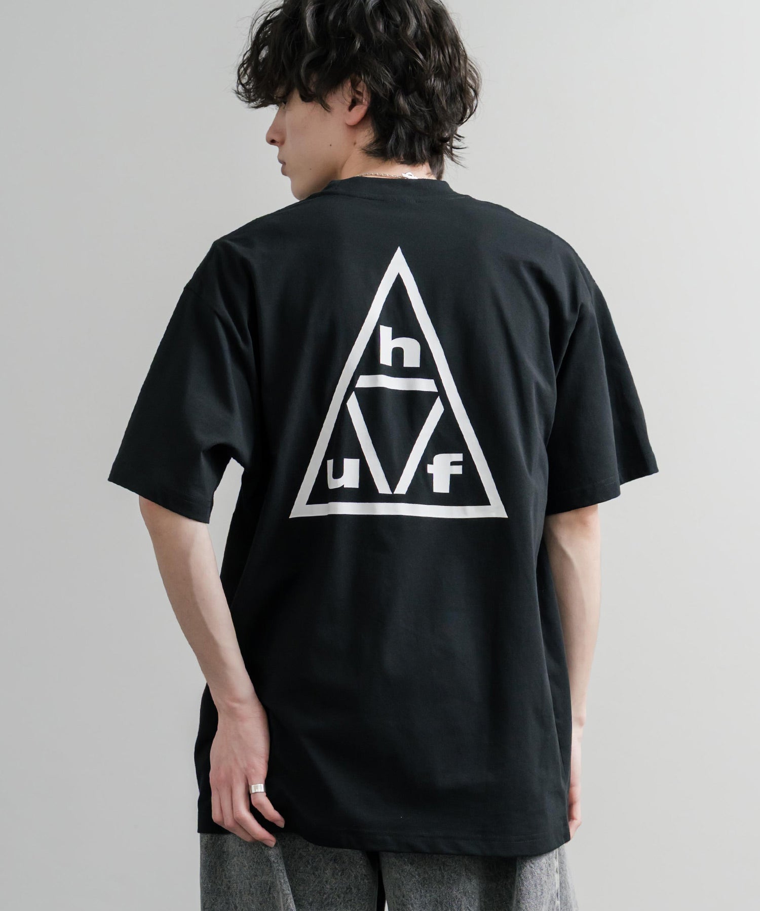 HUF ハフ オーバーサイズ ポケット プリント アソート半袖コットンTシャツ 15911