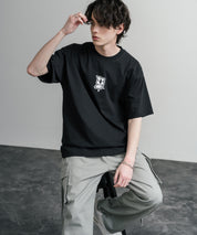 HUF ハフ オーバーサイズ ポケット プリント アソート半袖コットンTシャツ 15911