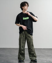 HUF ハフ オーバーサイズ ポケット プリント アソート半袖コットンTシャツ 15911