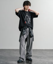 HUF ハフ オーバーサイズ ポケット プリント アソート半袖コットンTシャツ 15911