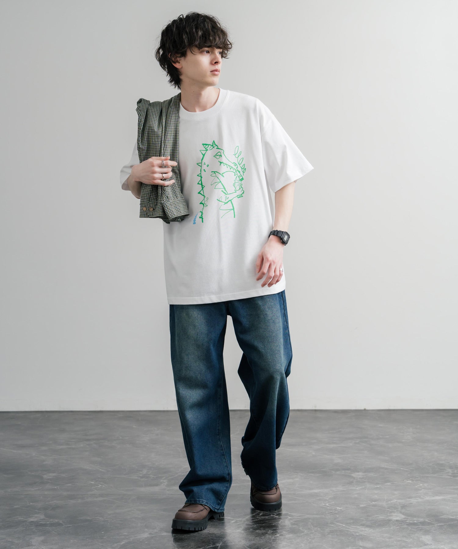 HUF ハフ オーバーサイズ ポケット プリント アソート半袖コットンTシャツ 15911