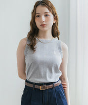 U.S. POLO ASSN. ユーエスポロアッスン W's ワンポイントロゴ刺繍テレコリブタンクトップ 15921