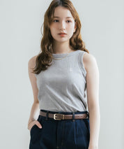 U.S. POLO ASSN. ユーエスポロアッスン W's ワンポイントロゴ刺繍テレコリブタンクトップ 15921