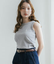 U.S. POLO ASSN. ユーエスポロアッスン W's ワンポイントロゴ刺繍テレコリブタンクトップ 15921