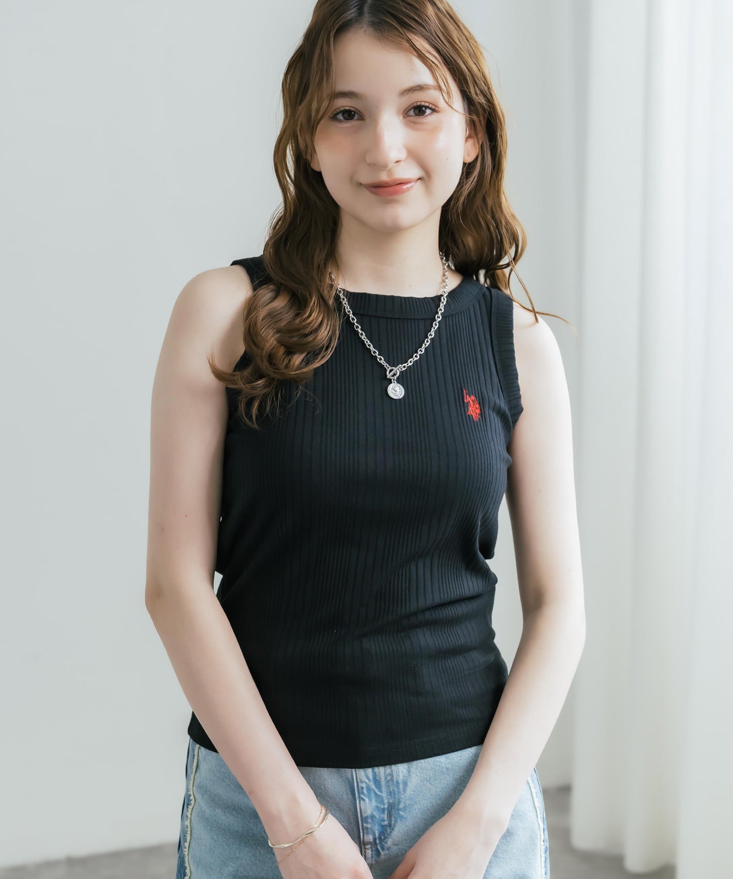 U.S. POLO ASSN. ユーエスポロアッスン W's ワンポイントロゴ刺繍