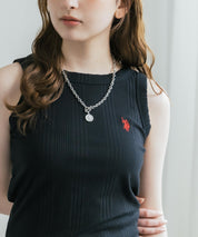 U.S. POLO ASSN. ユーエスポロアッスン W's ワンポイントロゴ刺繍テレコリブタンクトップ 15921
