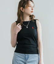 U.S. POLO ASSN. ユーエスポロアッスン W's ワンポイントロゴ刺繍テレコリブタンクトップ 15921