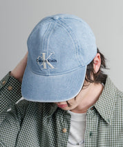 Calvin Klein カルバンクライン LOGO DENIM CAP ワンポイントロゴ刺繍デニムベースボールキャップ 15932