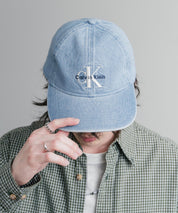 Calvin Klein カルバンクライン LOGO DENIM CAP ワンポイントロゴ刺繍デニムベースボールキャップ 15932