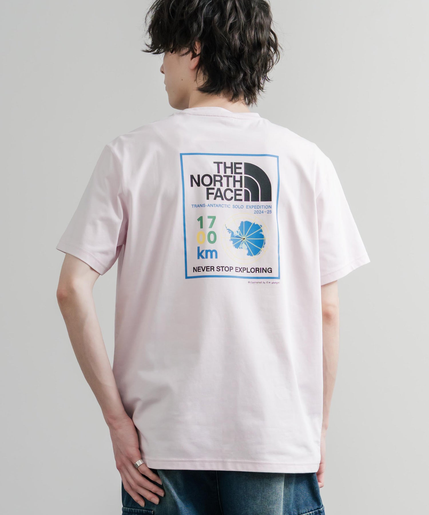 THE NORTH FACE ザ・ノースフェイス M'S TRANS ANTARCTIC S/S R/TEE 1 接触冷感 UVカット レギュラーフィット半袖プリントTシャツ 15938