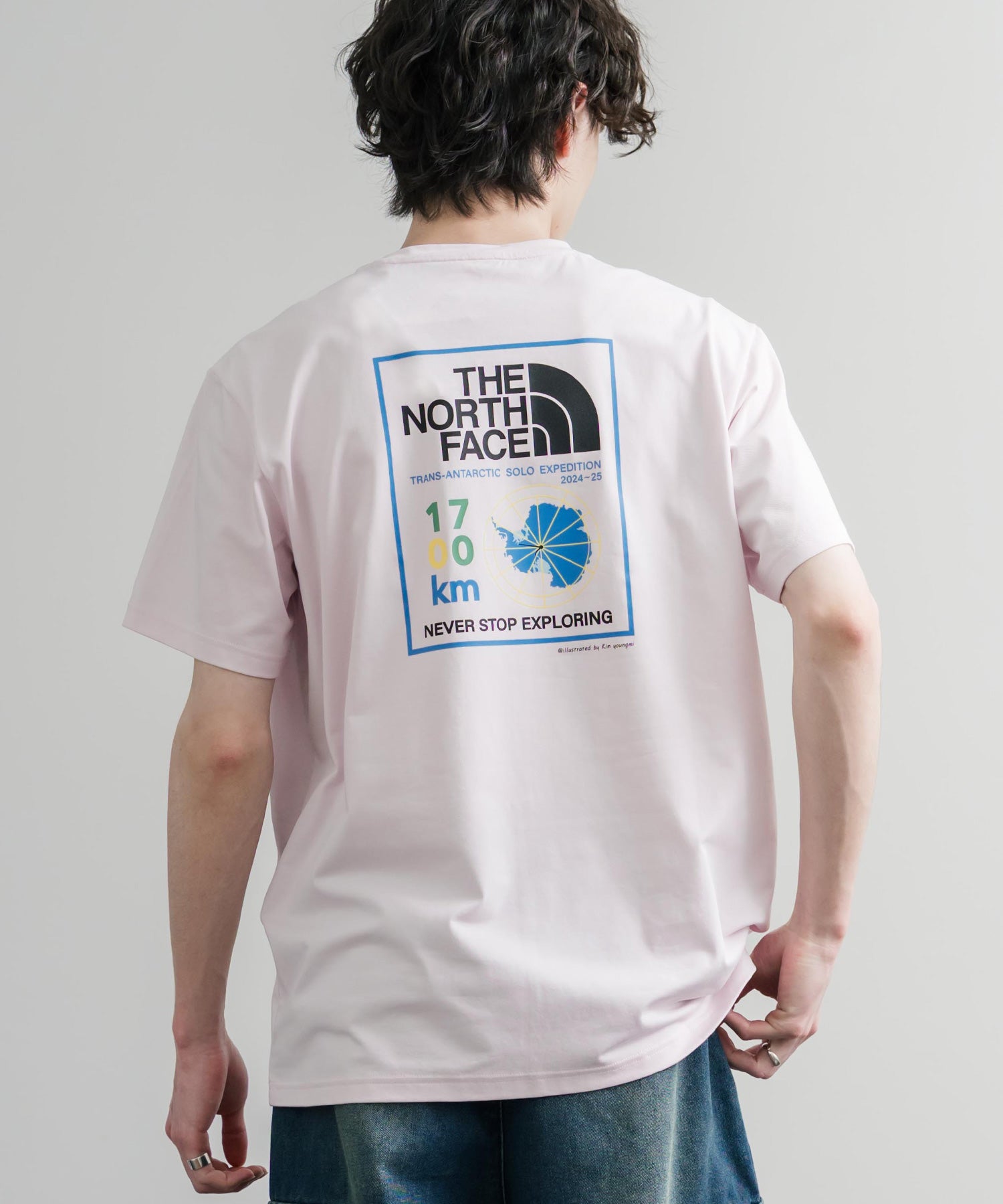 THE NORTH FACE ザ・ノースフェイス M'S TRANS ANTARCTIC S/S R/TEE 1 接触冷感 UVカット レギュラーフィット半袖プリントTシャツ 15938