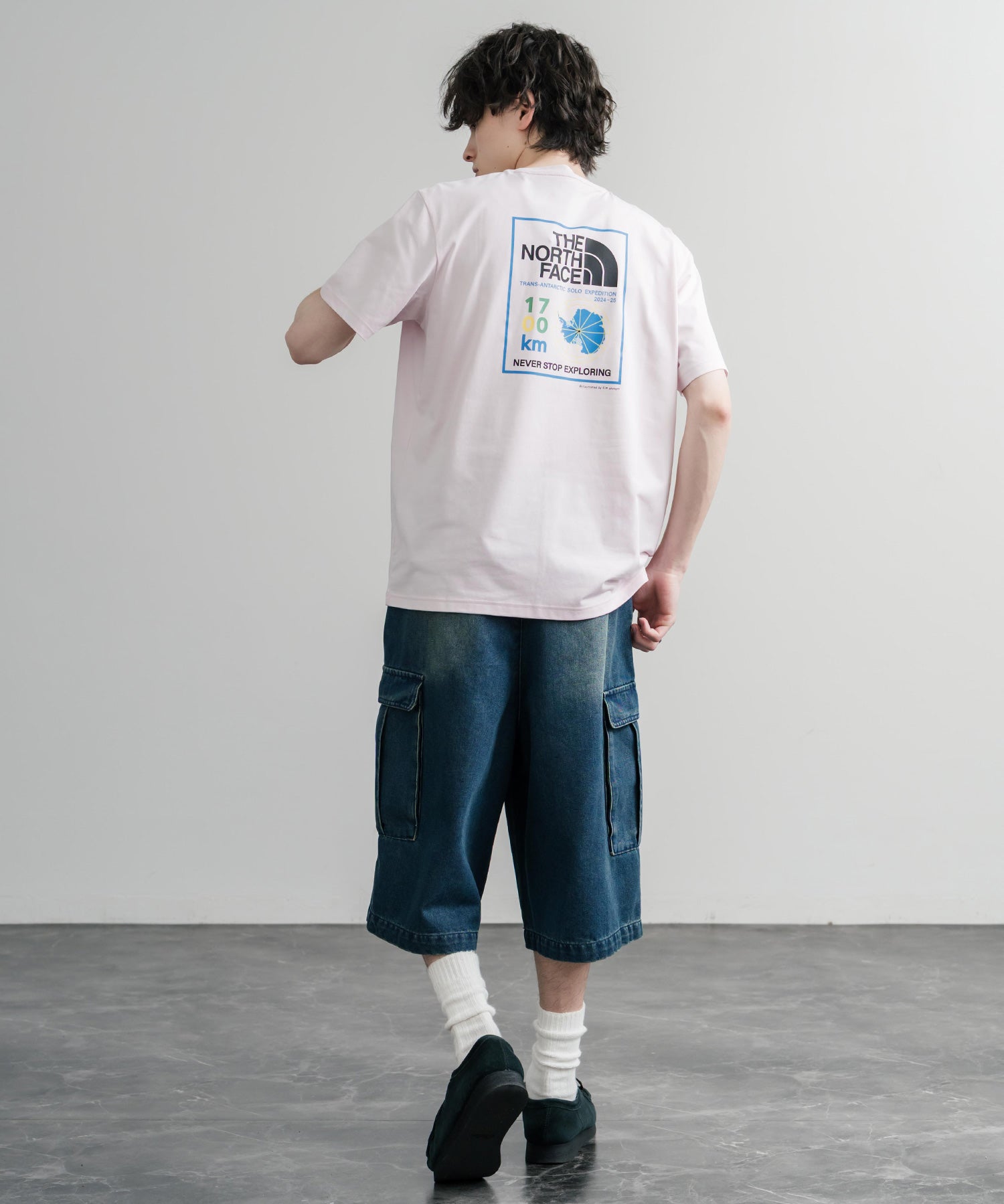 THE NORTH FACE ザ・ノースフェイス M'S TRANS ANTARCTIC S/S R/TEE 1 接触冷感 UVカット レギュラーフィット半袖プリントTシャツ 15938