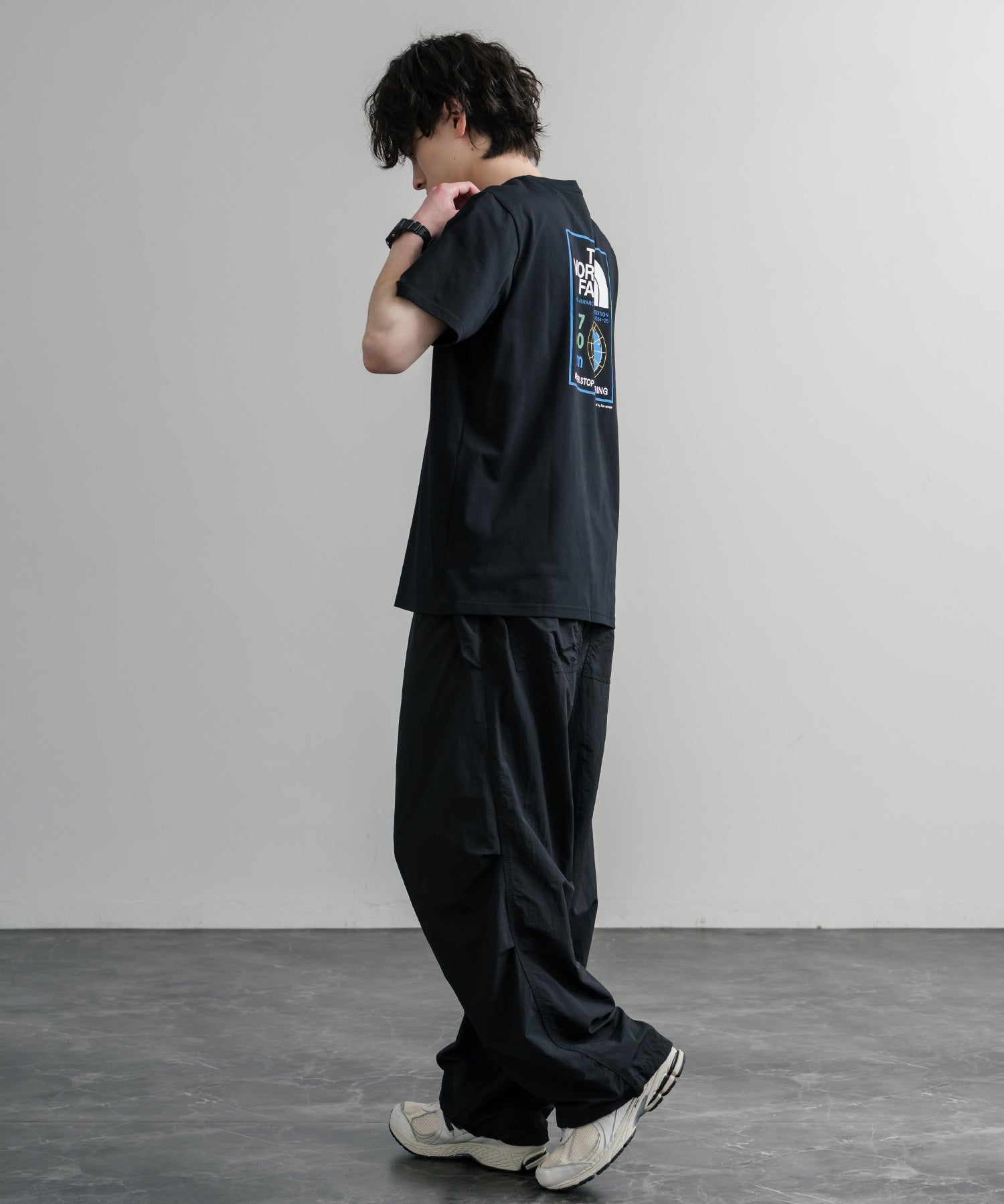 THE NORTH FACE ザ・ノースフェイス M'S TRANS ANTARCTIC S/S R/TEE 1 接触冷感 UVカット レギュラーフィット半袖プリントTシャツ 15938