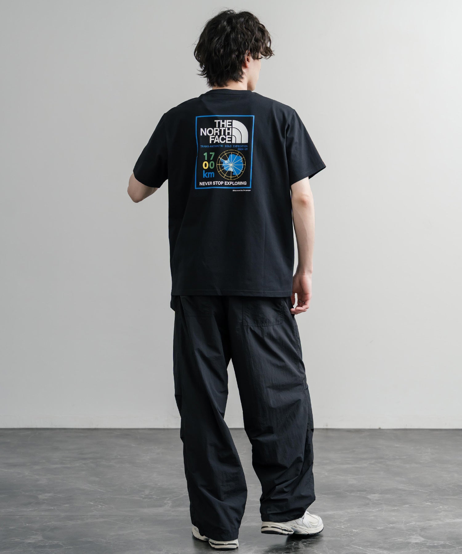THE NORTH FACE ザ・ノースフェイス M'S TRANS ANTARCTIC S/S R/TEE 1 接触冷感 UVカット レギュラーフィット半袖プリントTシャツ 15938