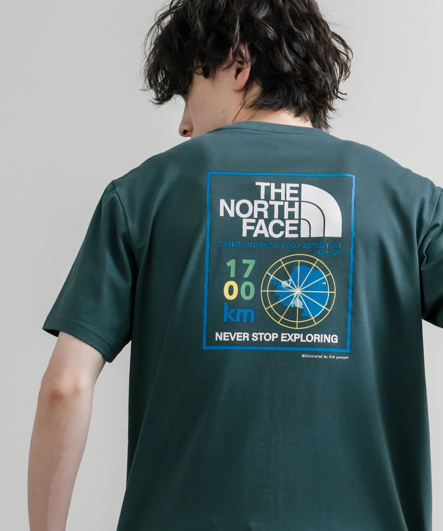 THE NORTH FACE ザ・ノースフェイス M'S TRANS ANTARCTIC S/S R/TEE 1 接触冷感 UVカット レギュラーフィット半袖プリントTシャツ 15938