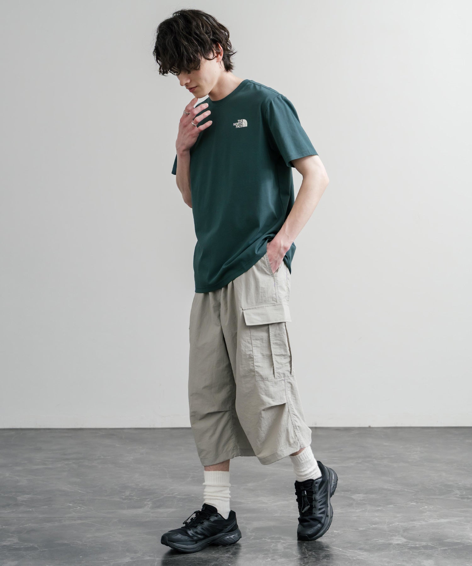 THE NORTH FACE ザ・ノースフェイス M'S TRANS ANTARCTIC S/S R/TEE 1 接触冷感 UVカット レギュラーフィット半袖プリントTシャツ 15938
