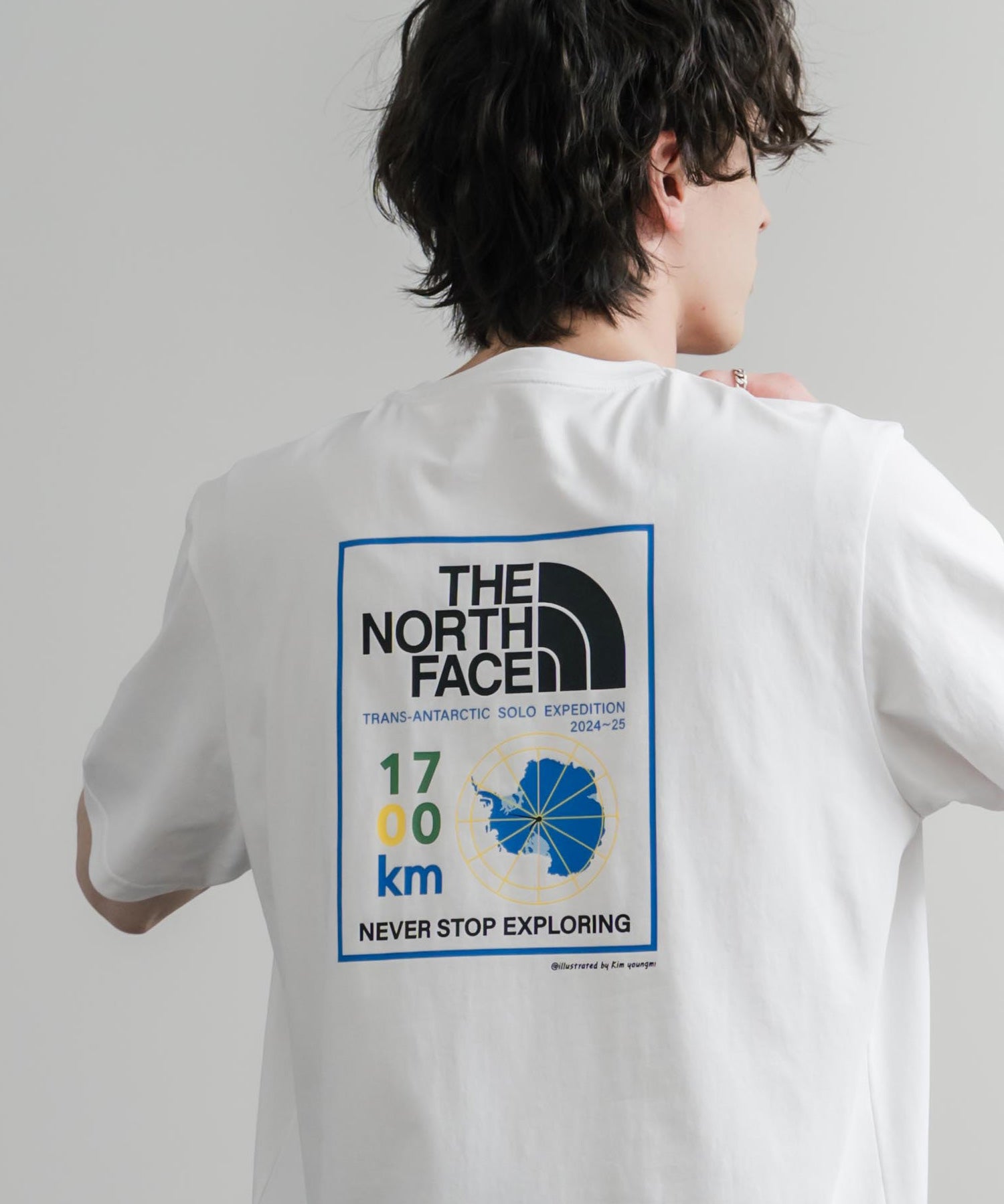 THE NORTH FACE ザ・ノースフェイス M'S TRANS ANTARCTIC S/S R/TEE 1 接触冷感 UVカット レギュラーフィット半袖プリントTシャツ 15938