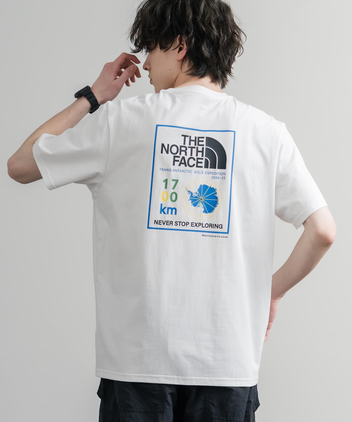 THE NORTH FACE ザ・ノースフェイス M'S TRANS ANTARCTIC S/S R/TEE 1 接触冷感 UVカット レギュラーフィット半袖プリントTシャツ 15938