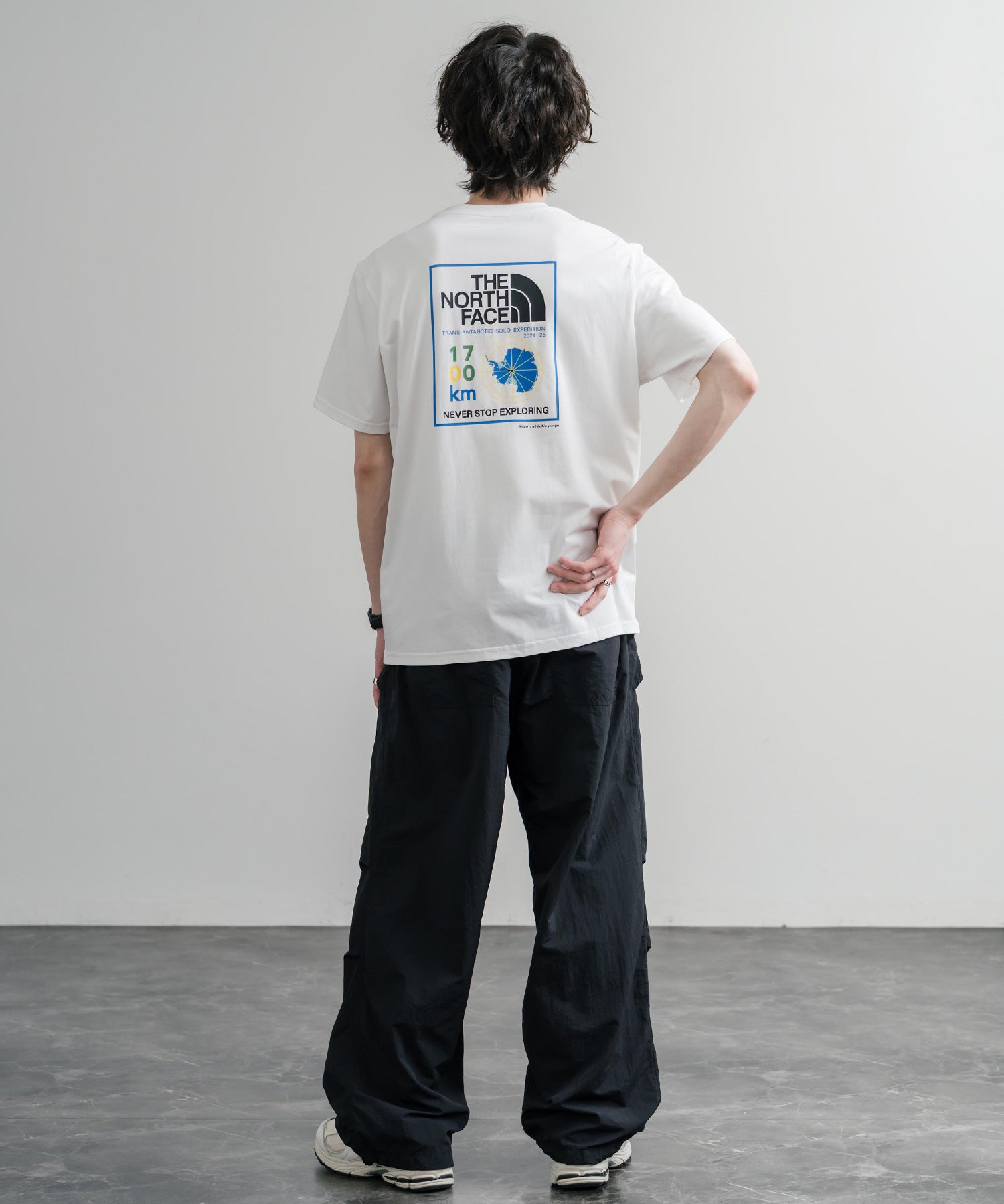THE NORTH FACE ザ・ノースフェイス M'S TRANS ANTARCTIC S/S R/TEE 1 接触冷感 UVカット レギュラーフィット半袖プリントTシャツ 15938