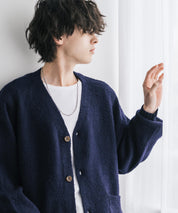 オーバーサイズモヘアタッチシャギーニットカーディガン 15964