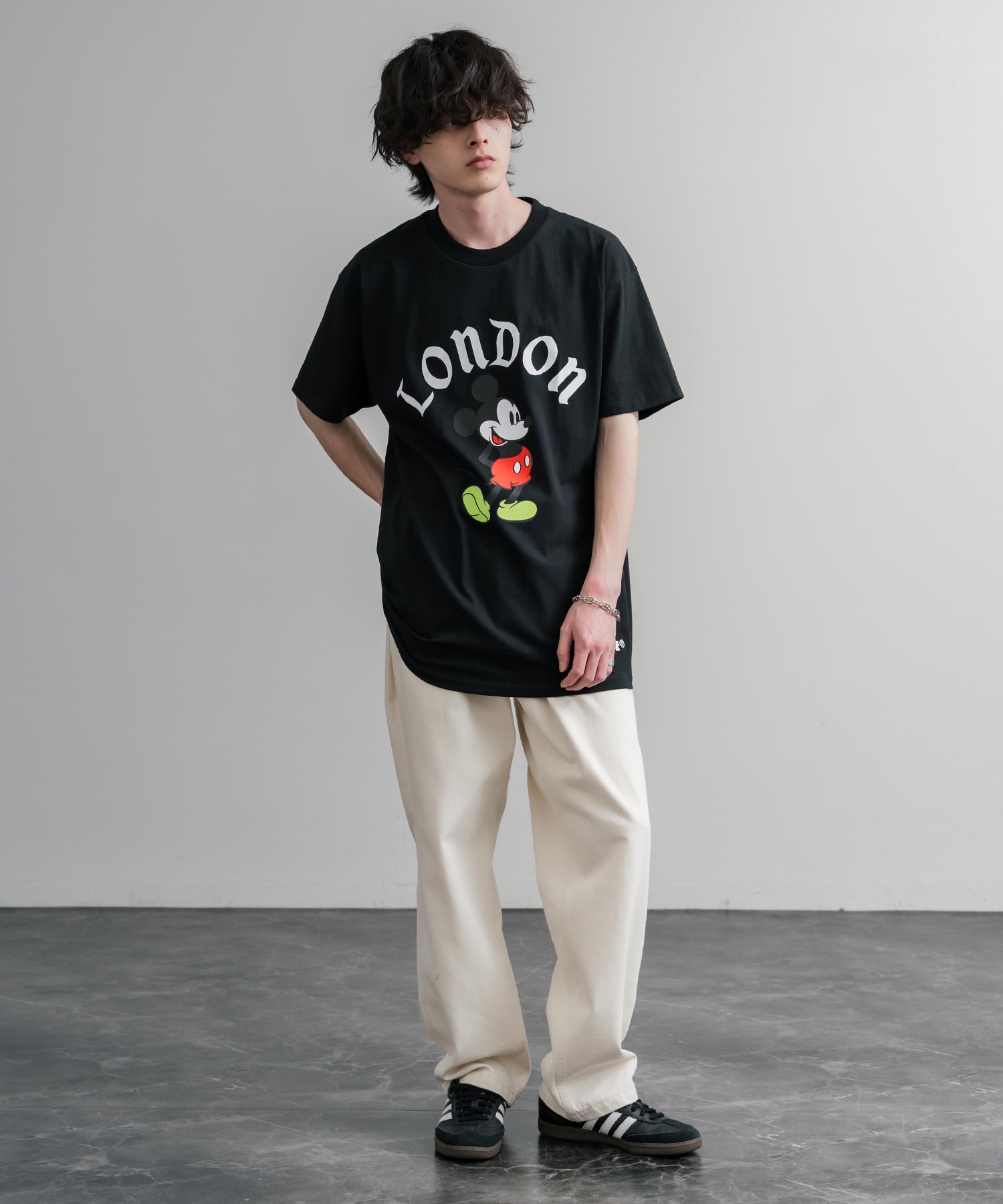 HUF ハフ オーバーサイズミッキーマウスワールドワイドプリント半袖T