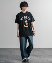 HUF ハフ オーバーサイズミッキーマウスワールドワイドプリント半袖Tシャツ 15972
