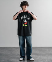 HUF ハフ オーバーサイズミッキーマウスワールドワイドプリント半袖Tシャツ 15972