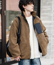 KANGOL カンゴール 別注コラボ オーバーサイズワンポイントロゴ刺繍シープボアフリースジャケット/ブルゾン 15987