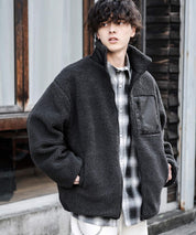 KANGOL カンゴール 別注コラボ オーバーサイズワンポイントロゴ刺繍シープボアフリースジャケット/ブルゾン 15987