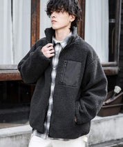 KANGOL カンゴール 別注コラボ オーバーサイズワンポイントロゴ刺繍シープボアフリースジャケット/ブルゾン 15987
