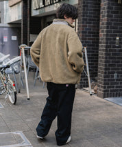 KANGOL カンゴール 別注コラボ オーバーサイズワンポイントロゴ刺繍シープボアフリースジャケット/ブルゾン 15987