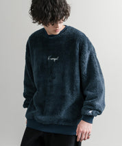 KANGOL カンゴール 別注コラボ ロゴ刺繍シャギーボアフリースクルーネックトレーナー 15988　