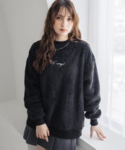 KANGOL カンゴール 別注コラボ ロゴ刺繍シャギーボアフリースクルーネックトレーナー 15988　