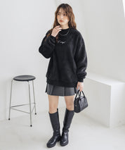 KANGOL カンゴール 別注コラボ ロゴ刺繍シャギーボアフリースクルーネックトレーナー 15988　