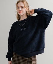 KANGOL カンゴール 別注コラボ ロゴ刺繍シャギーボアフリースクルーネックトレーナー 15988　