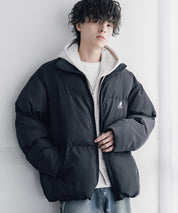 KANGOL カンゴール 別注コラボ オーバーサイズワンポイントロゴ刺繍スタンドネックファイバーダウン中綿ジャケット 15989