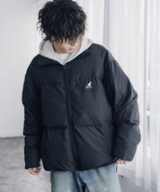 KANGOL カンゴール 別注コラボ オーバーサイズワンポイントロゴ刺繍スタンドネックファイバーダウン中綿ジャケット 15989